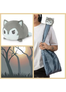 Forest Wolf Plushie Tote Bag - TeeTurtle